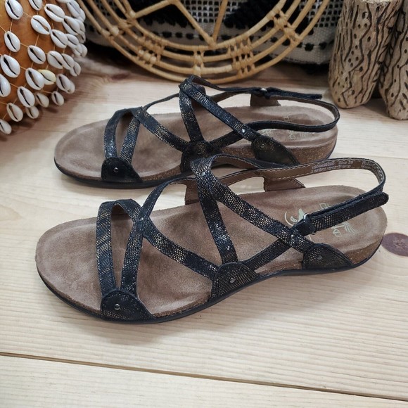 Dansko Jovie Slingback Coffee Swirl Sandals Snake Cork Sole Leather Women 8.5-9 - Picture 13 of 13